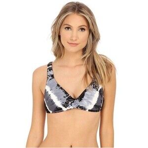 Lucky Brand Womens Tie-Dye Racerback Swim Top Separates L